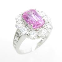 【リメイク】PT 非加熱 ピンクサファイヤリング