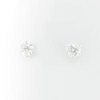【リメイク】ST／プラチナダイヤモンドピアス 0．302ct・0．331ct・F・SI1・VG