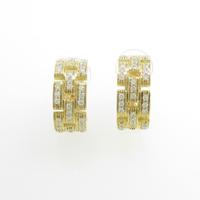 カルティエ マイヨンパンテール フルダイヤ イヤリング