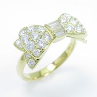 ギメル リボン ダイヤモンドリング