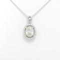 プラチナダイヤモンドネックレス 1．011ct・VLBY・SI1・オーバルカット