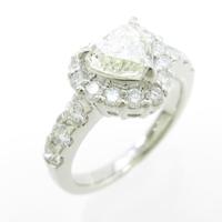 プラチナダイヤモンドリング 0．908ct・M・SI1・ハートシェイプ5％引き