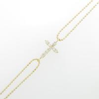 K18YG クロス ダイヤモンドブレスレット