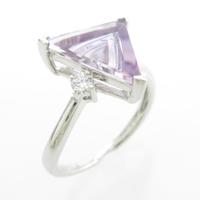 K18WG アメジストリング