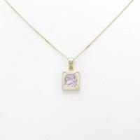 K18YG ピンクサファイヤネックレス