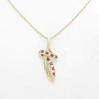 K18YG ルビーネックレス