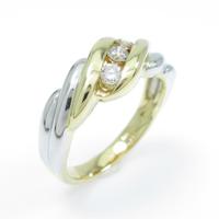 K18YG／PT ダイヤモンドリング