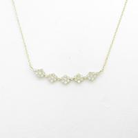 【新品】K18YG フラワー ダイヤモンドネックレス10％引き