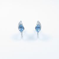 PT／585WG アクアマリンイヤリング