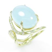 K18YG アクアマリンリング