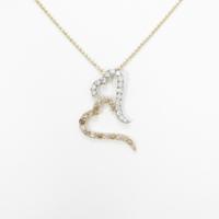 K18スリーカラー ハート ダイヤモンドネックレス