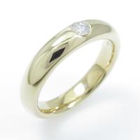K18YG ソリティア ダイヤモンドリング5％引き