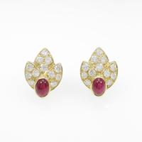 K18YG ルビーピアス