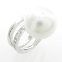 K18WG シロチョウパールリング