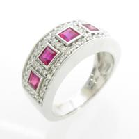 18KWG ルビーリング