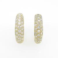 750YG パヴェ ダイヤモンドピアス