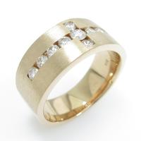 K18PG クロス ダイヤモンドリング10％引き