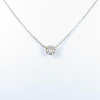 K18PG ソリティア ダイヤモンドネックレス