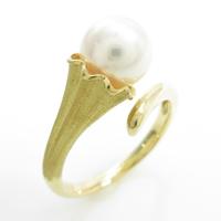 K18YG アコヤパールリング
