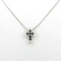 750WG クロス ダイヤモンドネックレス