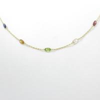 K18YG カラーストーンネックレス