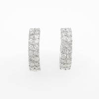 K18WG パヴェ ダイヤモンドピアス