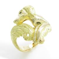 K18YG ドッグ サファイヤリング