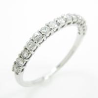 【リメイク】K18WG ハーフエタニティ ダイヤモンドリング