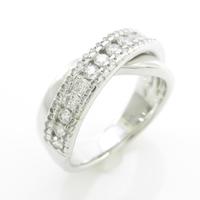 K18WG ダイヤモンドリング