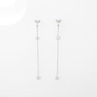 K18WG ハート ダイヤモンドピアス