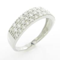 PT パヴェ ハーフエタニティ ダイヤモンドリング