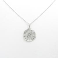 K18WG イニシャルL ダイヤモンドネックレス