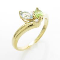 K18YG カラーストーンリング30％引き