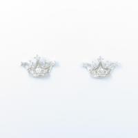 【リメイク】K18WG クラウン ダイヤモンドピアス