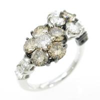 750WG／750BG フラワー ダイヤモンドリング