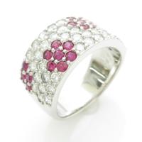 PT フラワー ルビーリング