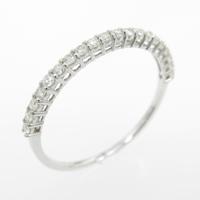 【リメイク】K18WG ハーフエタニティ ダイヤモンドリング