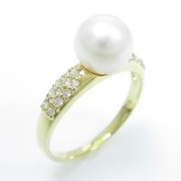 K18YG アコヤパールリング5％引き