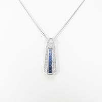 K18WG サファイヤネックレス