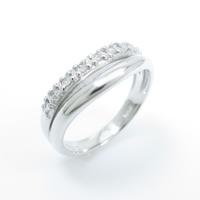 K18WG ダイヤモンドピンキーリング5％引き