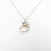 K18WG／K18PG ハート ダイヤモンドネックレス