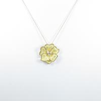 K18YG フラワー ダイヤモンドネックレス