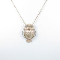 K18PG フクロウ マザーオブパールネックレス