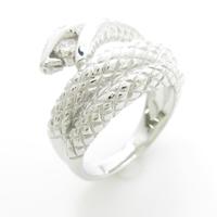 K18WG スネーク ダイヤモンドリング