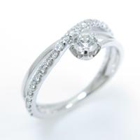 K18WG ダイヤモンドリング