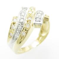 K18YG／PT ダイヤモンドリング