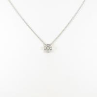 K18WG クロス ダイヤモンドネックレス