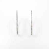 K14WG ダイヤモンドピアス