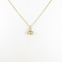 K18YG スリーストーン ダイヤモンドネックレス5％引き