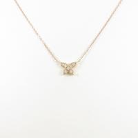 K10PG バタフライ ダイヤモンドネックレス